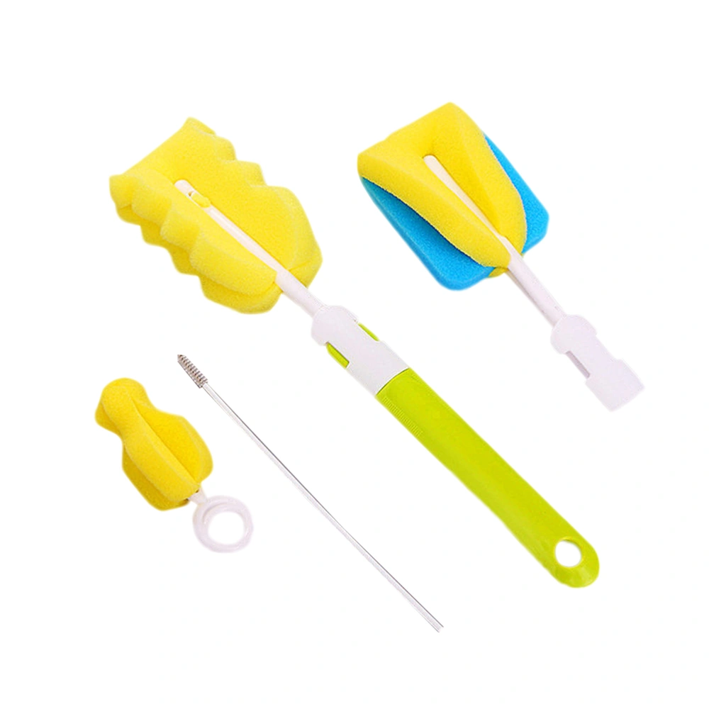 4 Pcs Sponge Baby Bottle Cleaning Brush Glass Milk Feeding Bottle Cup Brush Cleaning Cup Scrubber Washing Brushes