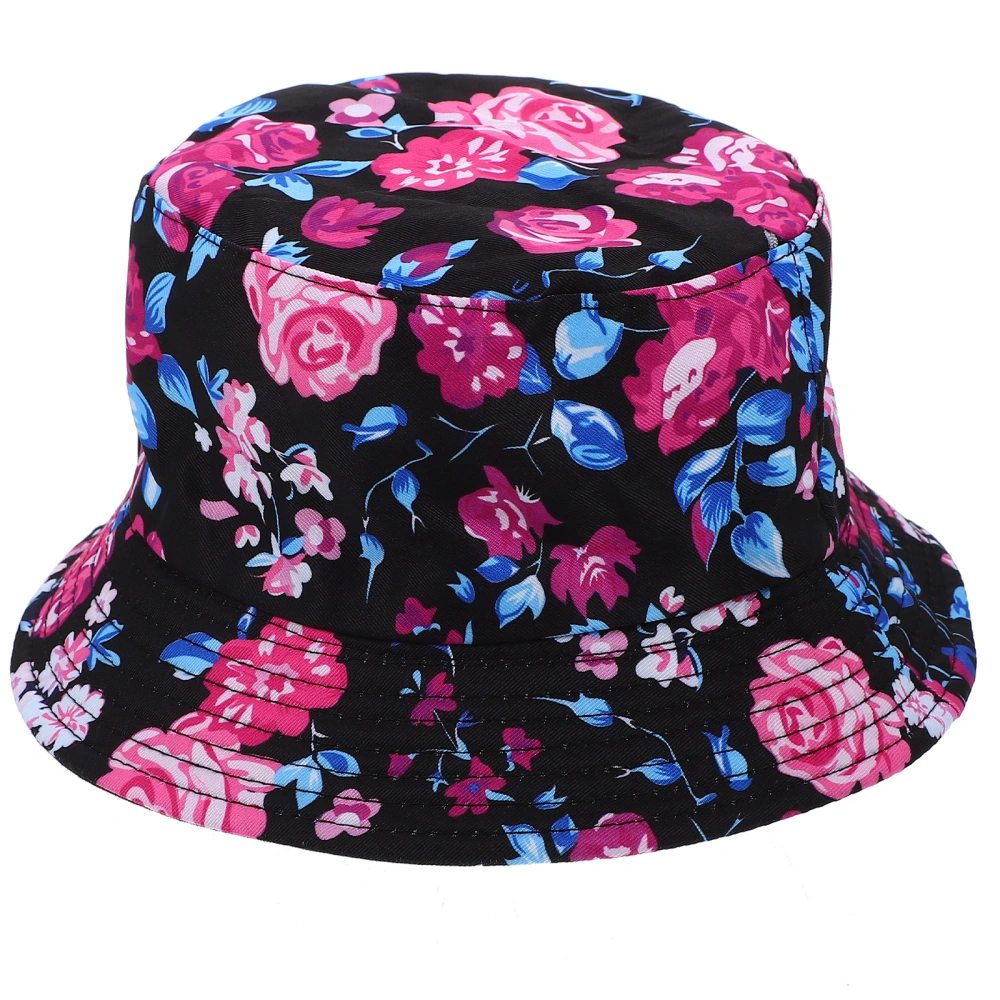 Printing Children Bucket Hat Seaside Kids Sun Hat Sun Blocking Baby Hat