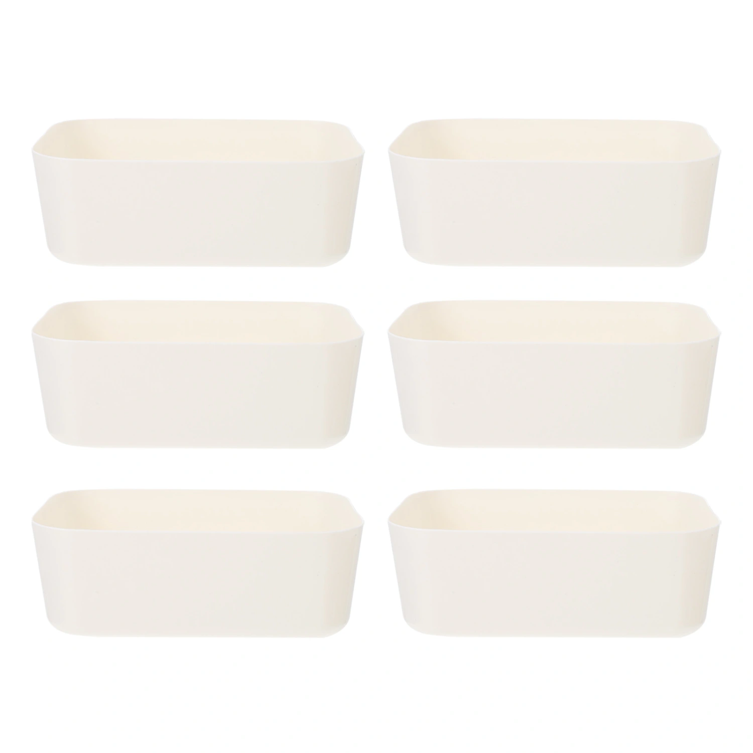 6pcs Practical Storage Baskets Simple Style Sundries Containers Room Decors