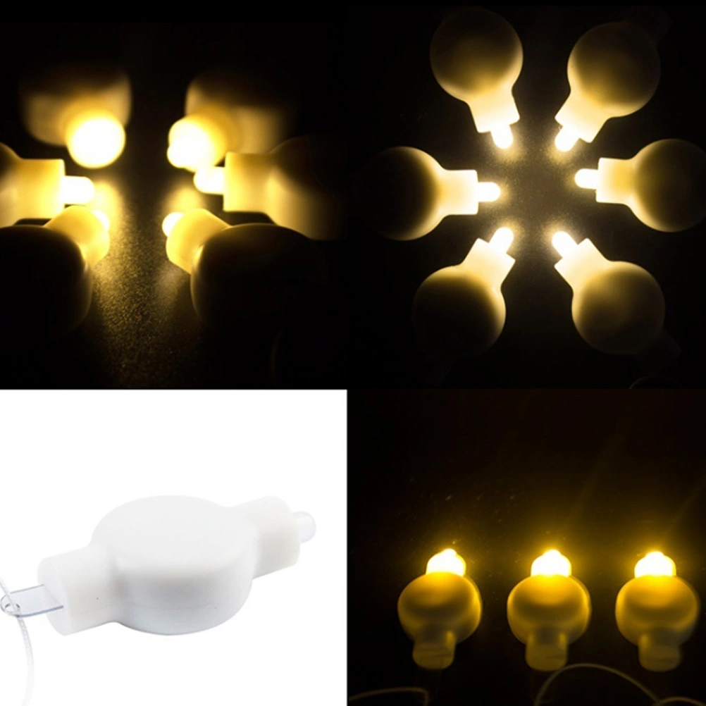 10pcs LED Hanging Lantern Wicks Lantern Balloons LED Light Miniature Light for Wedding Party Festival (Warm White Light)