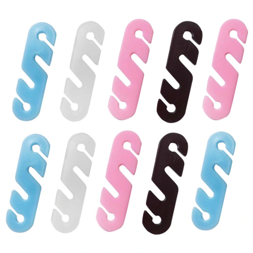 10pcs Ear Protective Mask Hook Ear Hook Mask Hook Strap Extension Buckles Adjusting Buckle (Random Color)