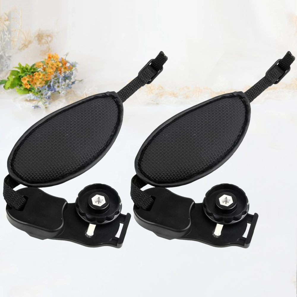 2Pcs Camera Strap Protective Wrist Strap Secure Hand Strap Wrist Strap Stabilizer Oval Shape for SLR Camera (Black)