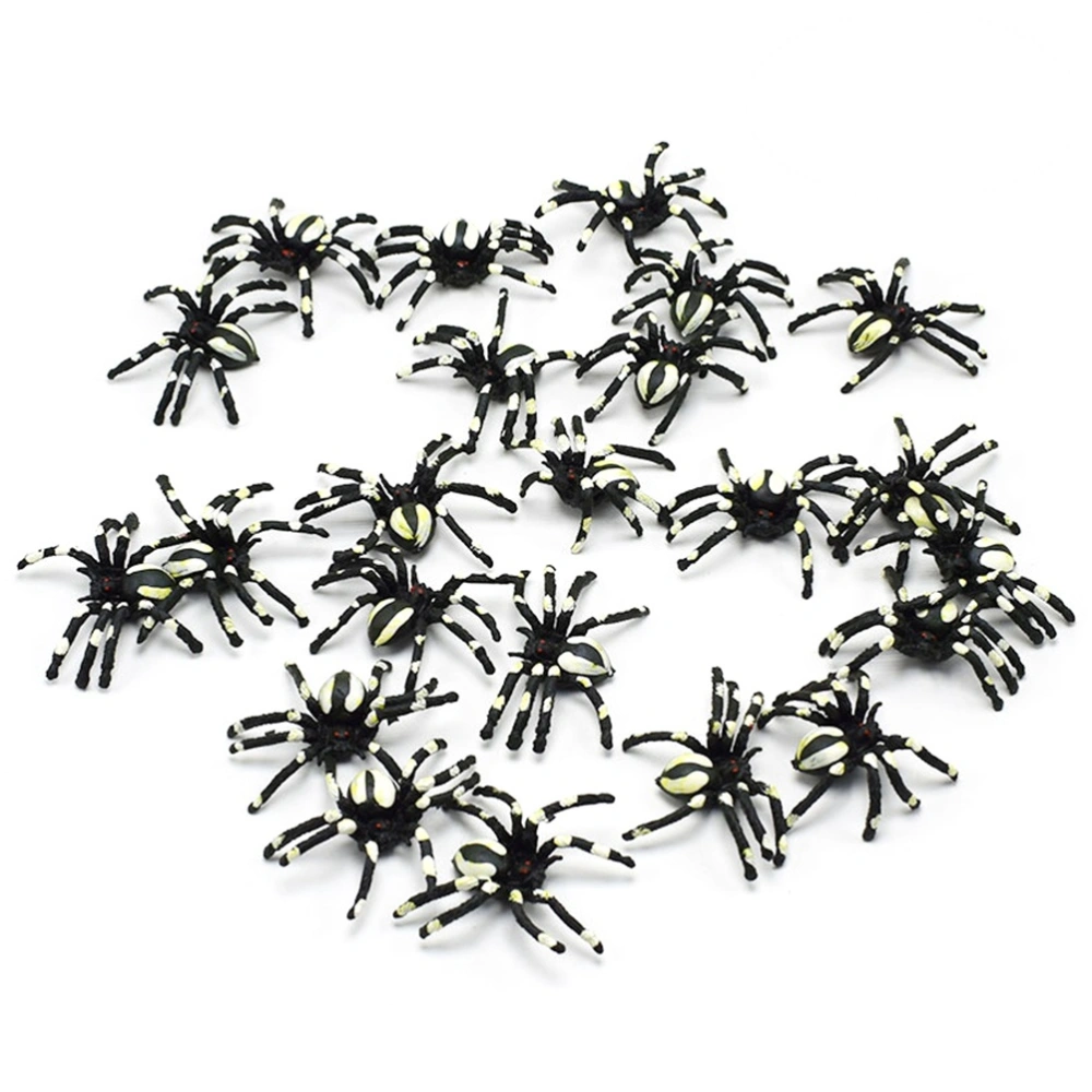 12Pcs Fake Spider Scary Spooky Halloween Party Supplies Decoration Haunted House Prop (Random Color)