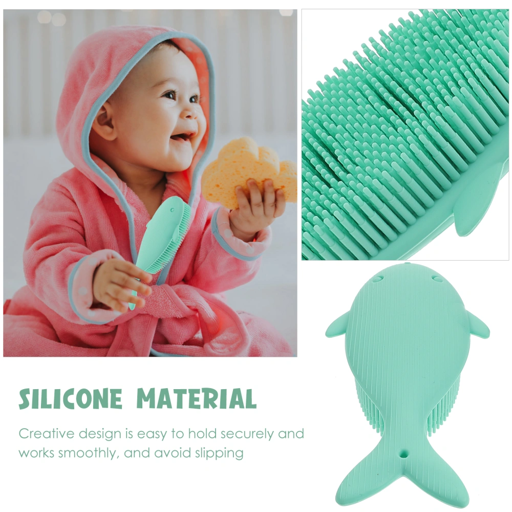 Silicone Body Scrubber Baby Exfoliating Brush Shower Scrubber Baby Massage Brush