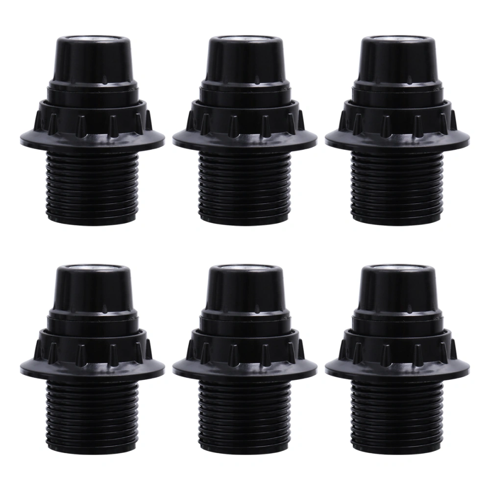 6pcs E14 Light Sockets Retro Self-locking Lamp Holder Screw-in Lamp Base for E14 Light Bulb Lamp 