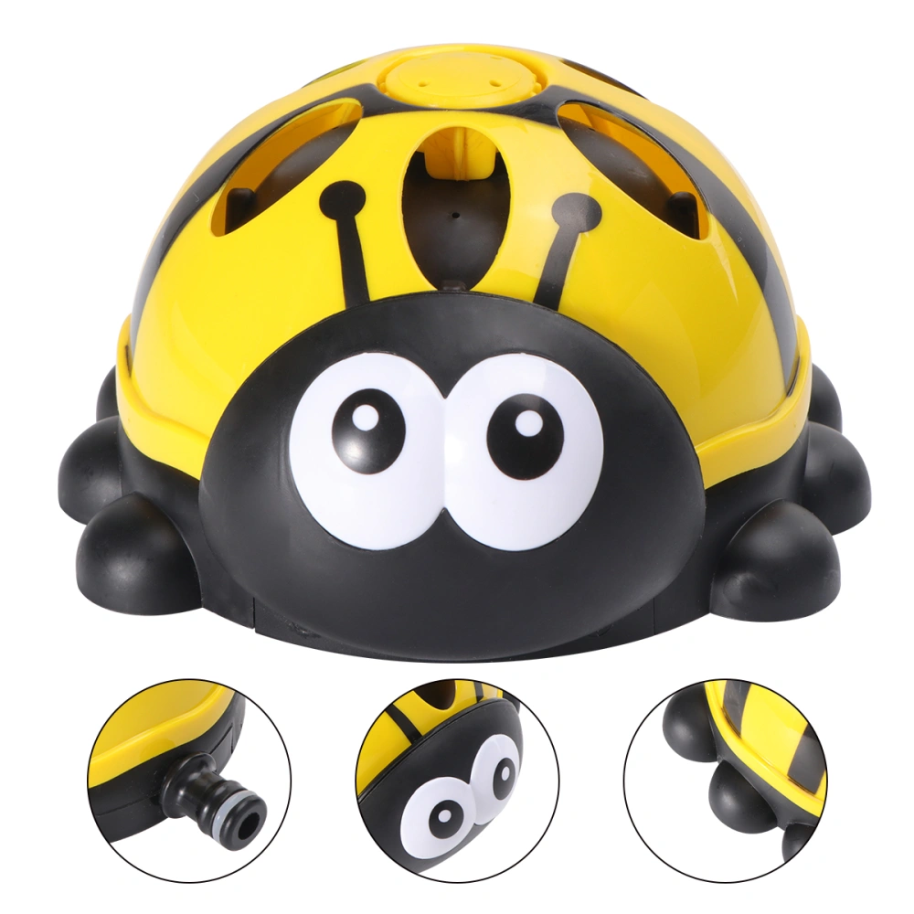 1Pc Water Spraying Ladybird Toy Summer Recreational Toy for Children Hot Day Water Playing (Yellow)