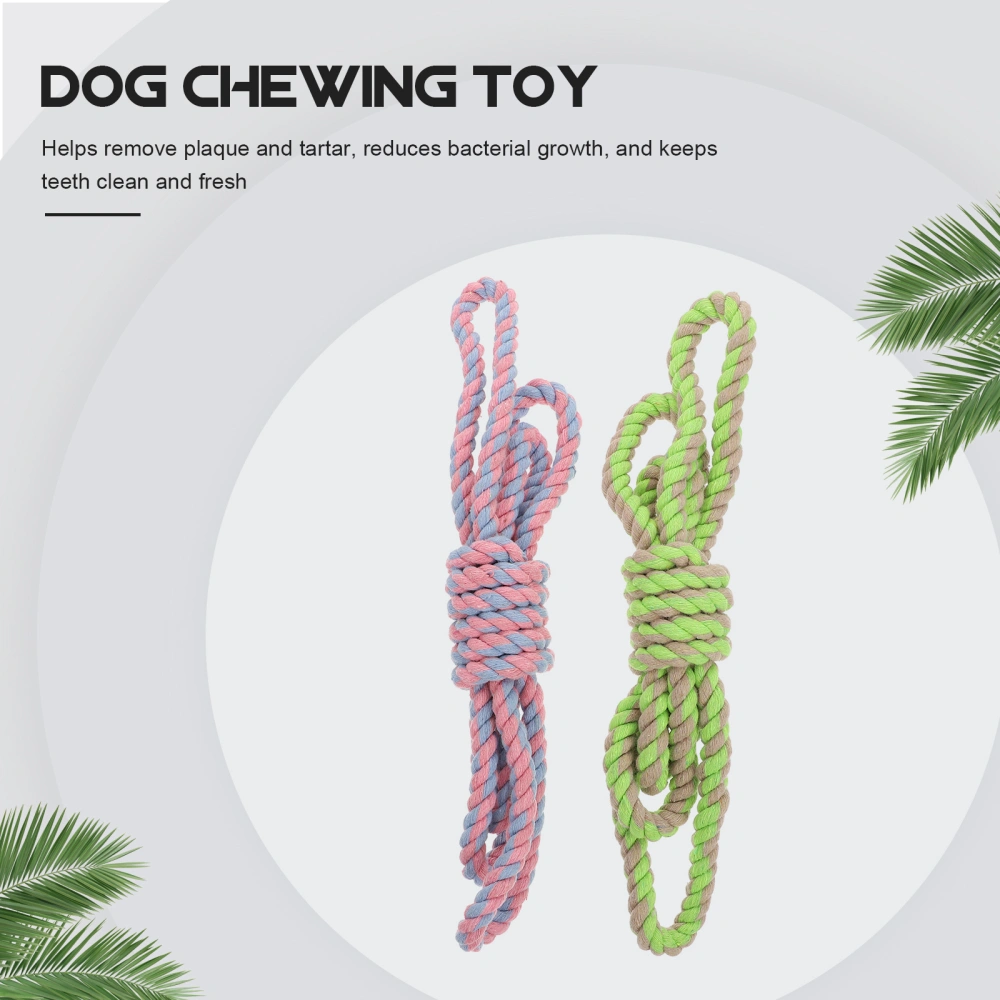 2pcs Rope Cat Dog Chew Toy Bite Resistant Interactive Dog Toy Teething Toys