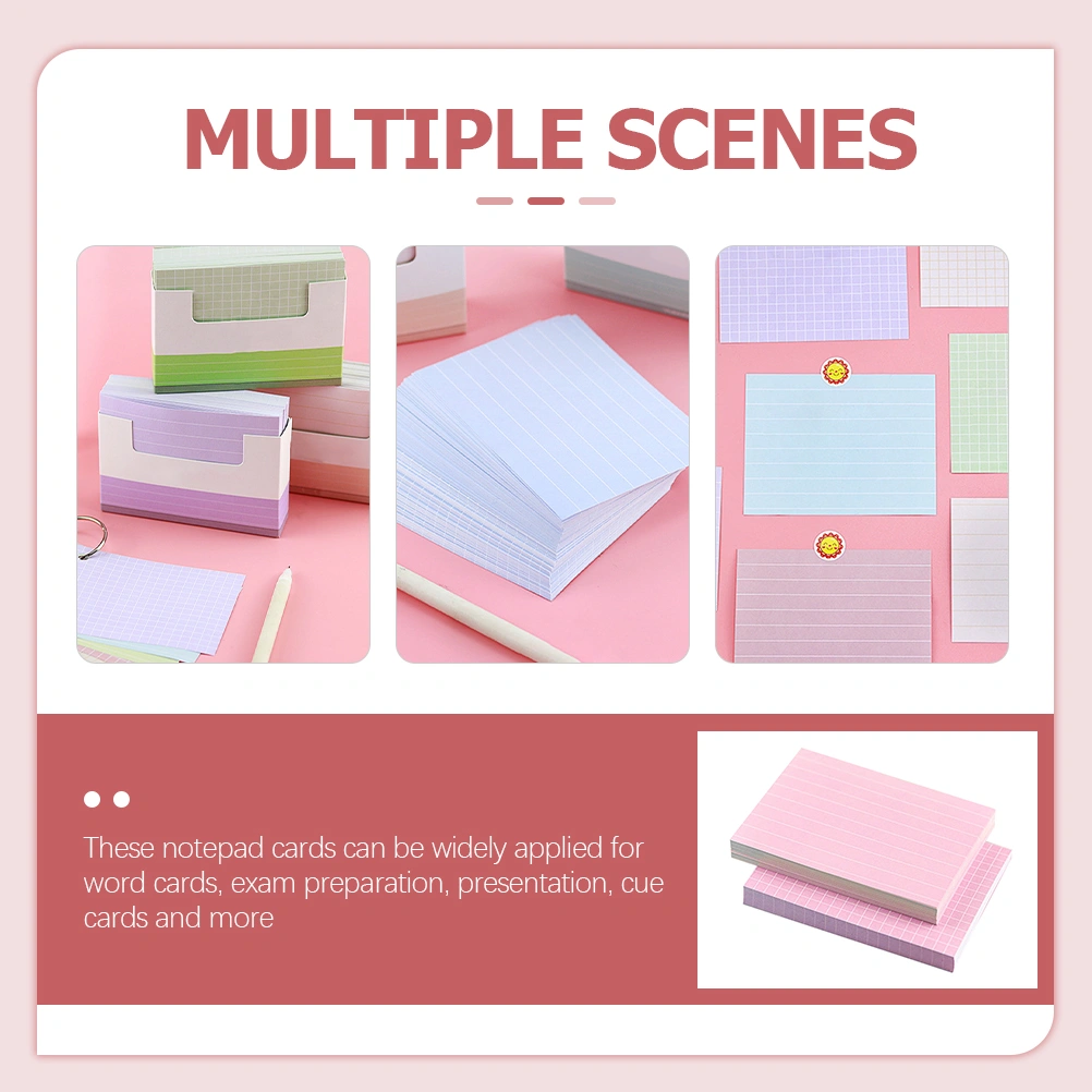 150 Pcs Memo Cards Papers Note Cards Papers Ruled Index Cards(Random Color)