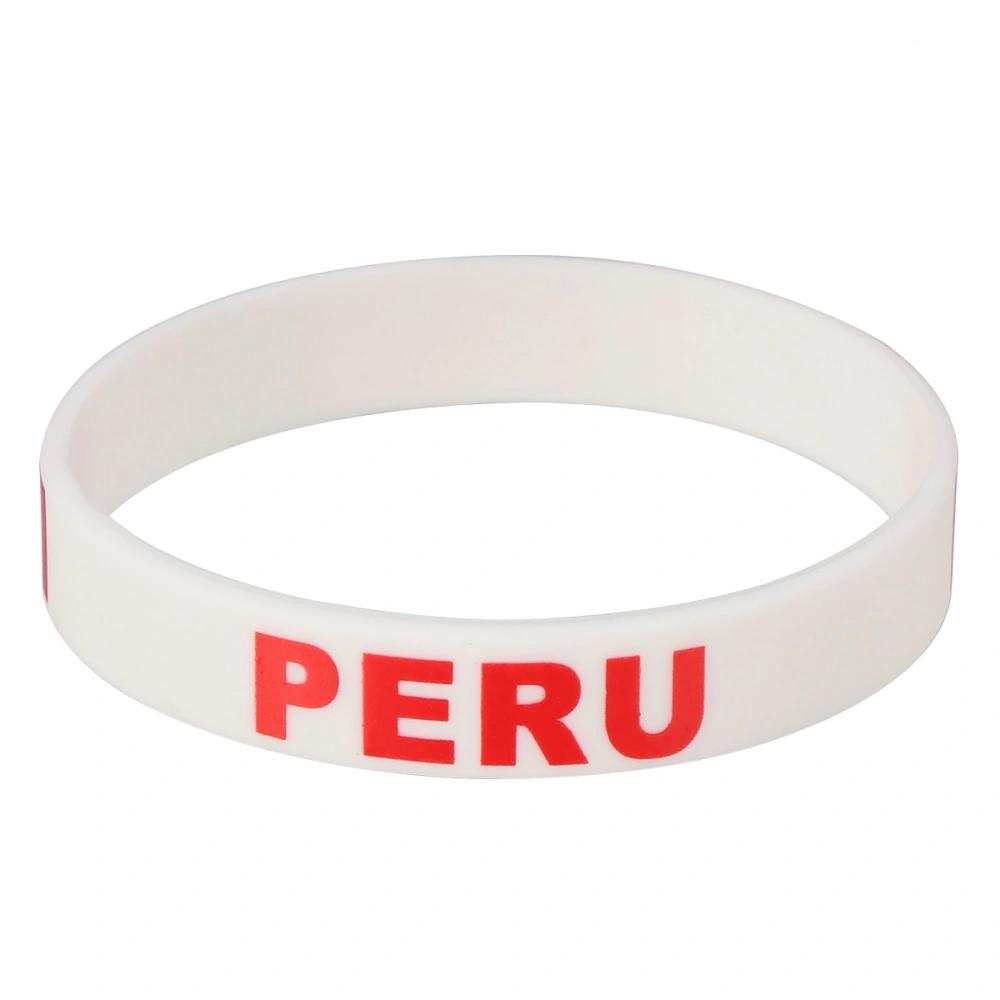 6 Pcs Country Silicone Wristband Fashion Sports Bracelet  (Peru)