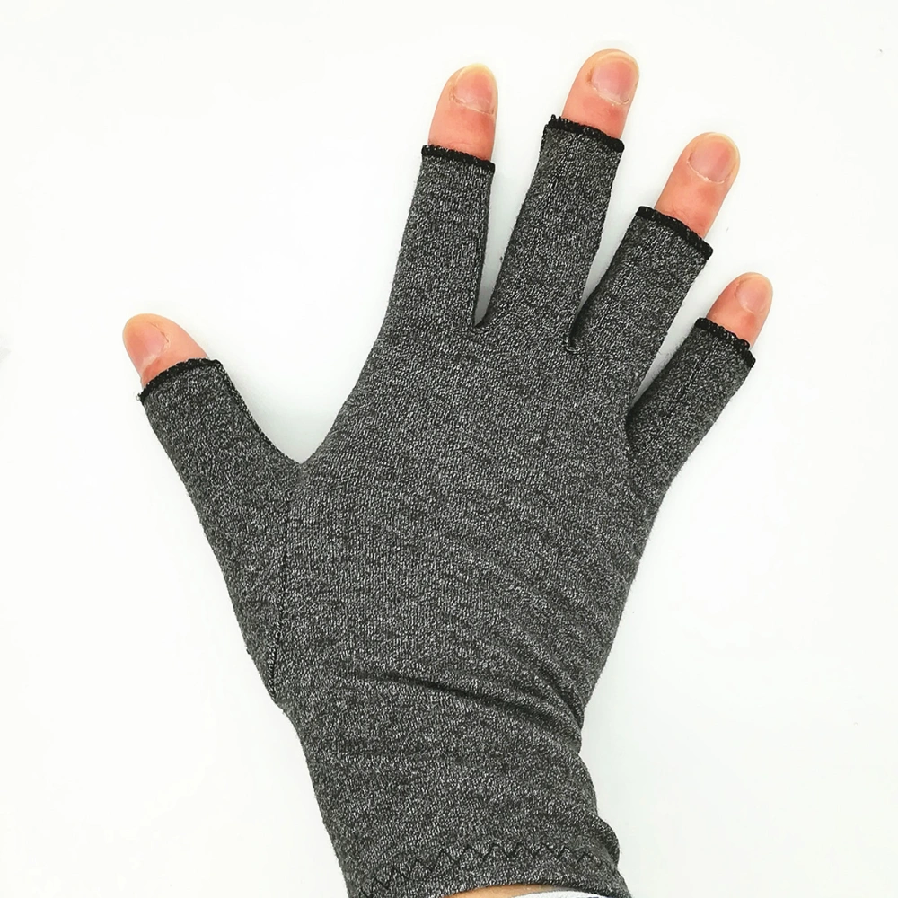 One Pair Women Men Arthritis Gloves Open Finger Arthritis Gloves Compression Gloves Size S