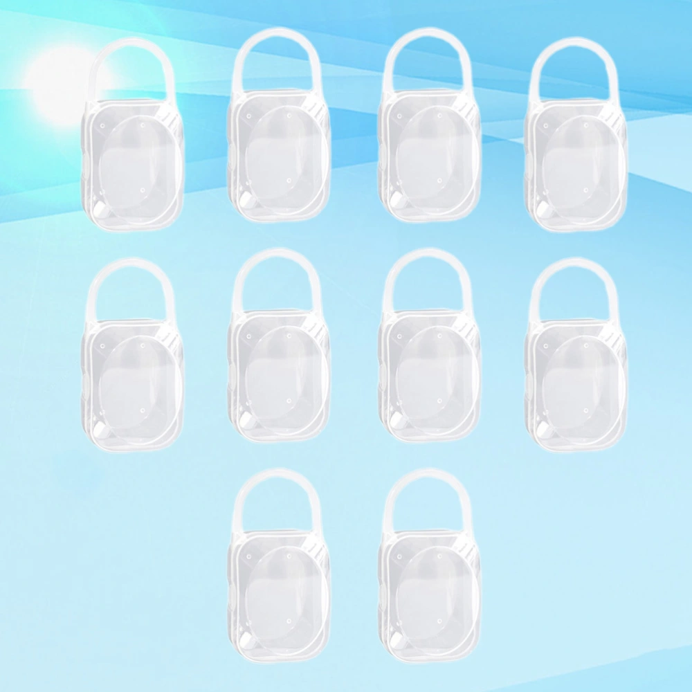 10Pcs Portable Dust-Proof Pacifier Holder Baby Pacifier Storage Box Infant Pacifier Container