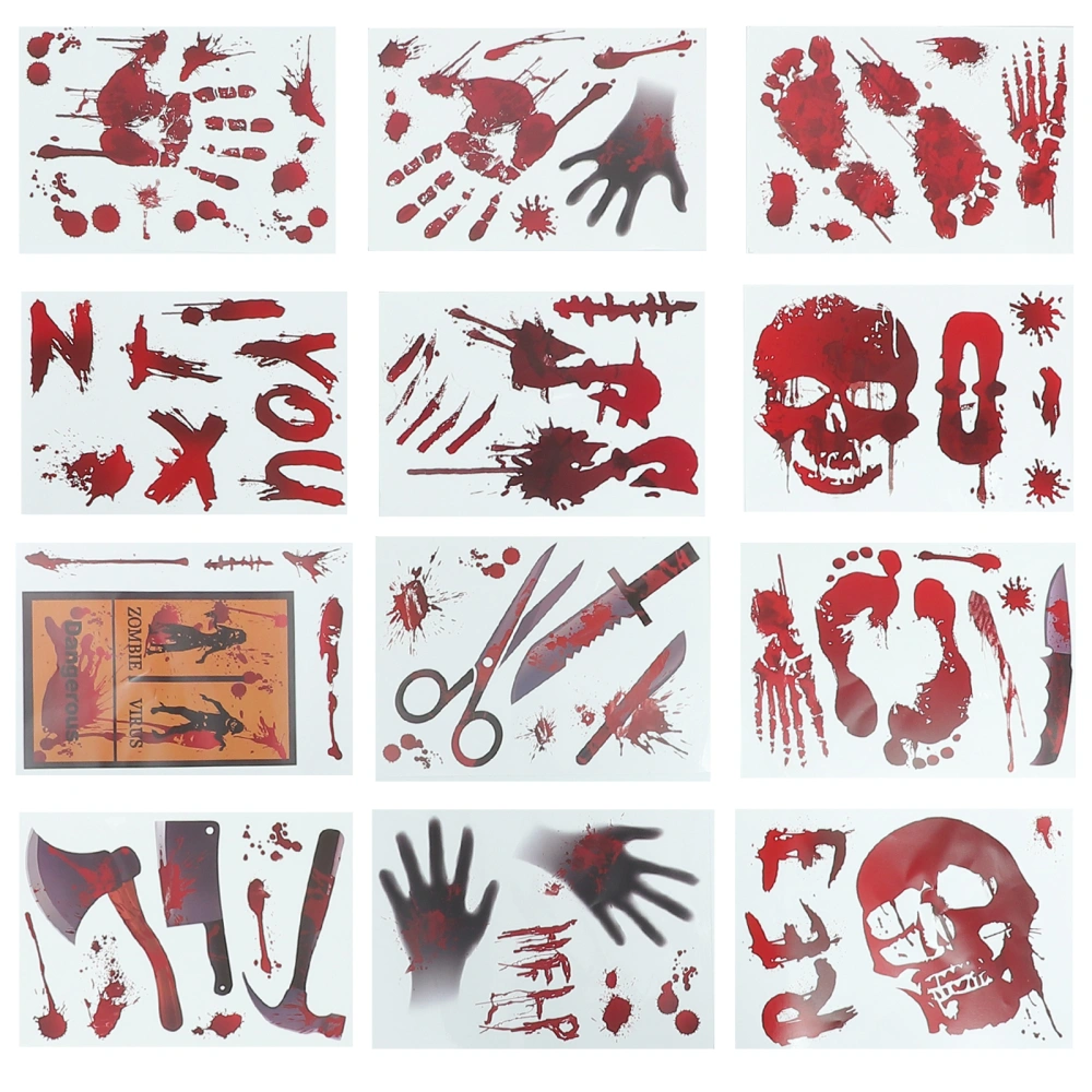 12pcs Halloween Stickers Halloween Party Stickers Halloween Party Decals