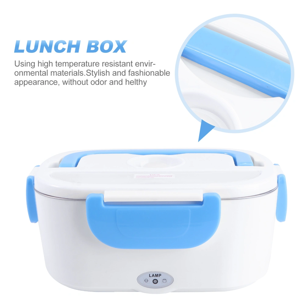 Portable Electric Heated Car Plug Heating Lunch Box Travel Food Warmer Container(Blue,Car Paragraph)