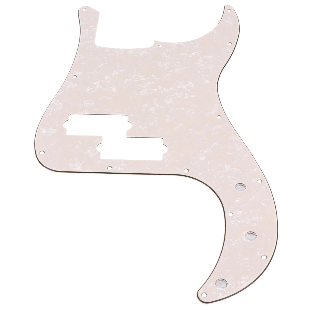 Standard PB P Bass Pickguard Scratch Plate 13 Holes Pickguard Bass Parts Replacment (Beige)