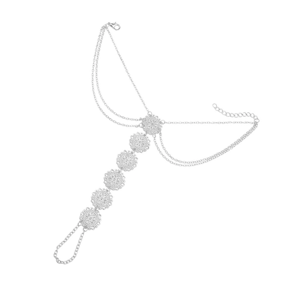 Bohemian Style Anklets Vintage Ankle Chain Ethnic Style Ankle Jewelry Ankle Decoration Silver