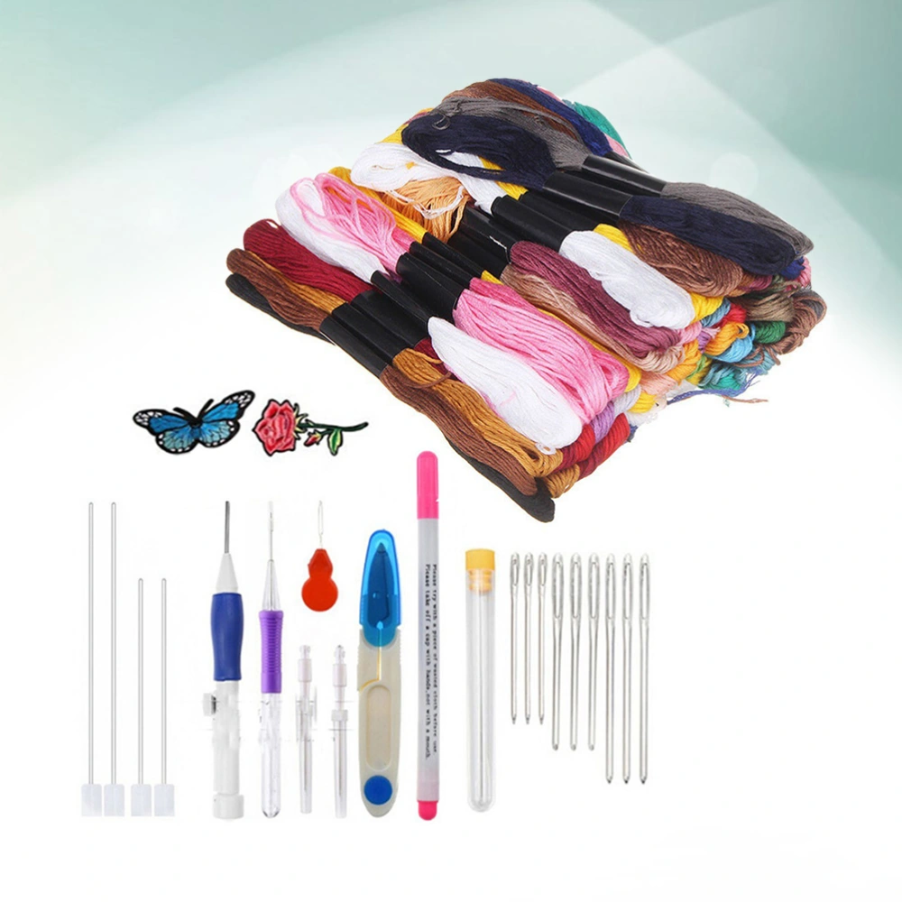 1 Set Embroidery Materials Creative Embroidery Tools DIY Accessories Handmade Crafts for Decoration