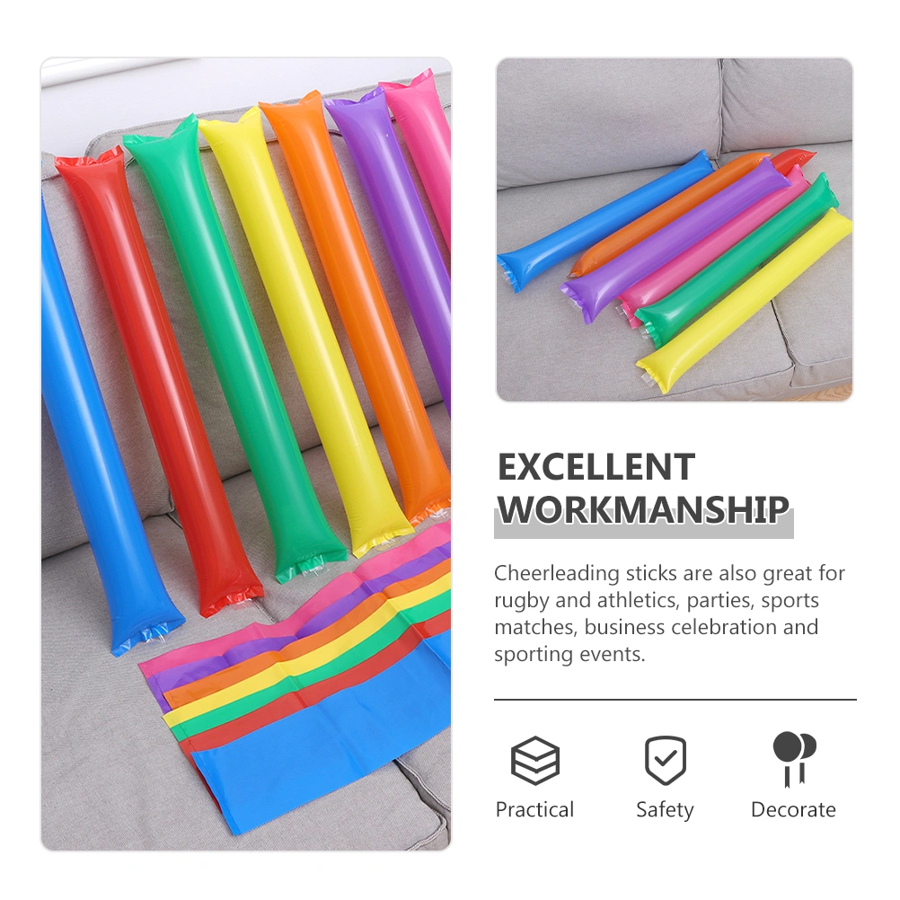 30Pcs Thunder Sticks Inflatable Boom Sticks Cheering Sticks Cheerleading Spirit Stick