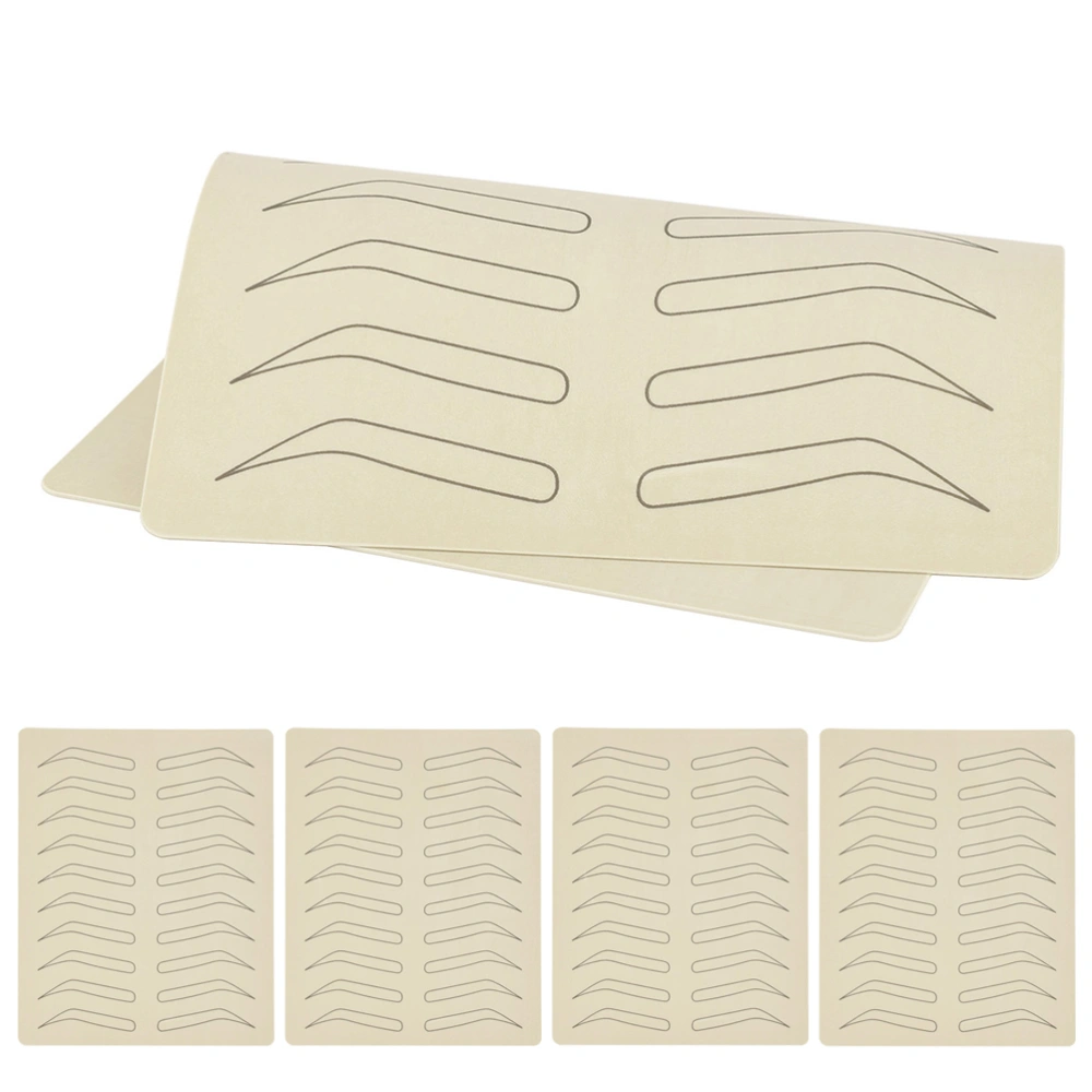 5Pcs Eyebrow Practice Skin Beginners Practicing Skin Mold Silicone Eyebrow Tattooing Skin