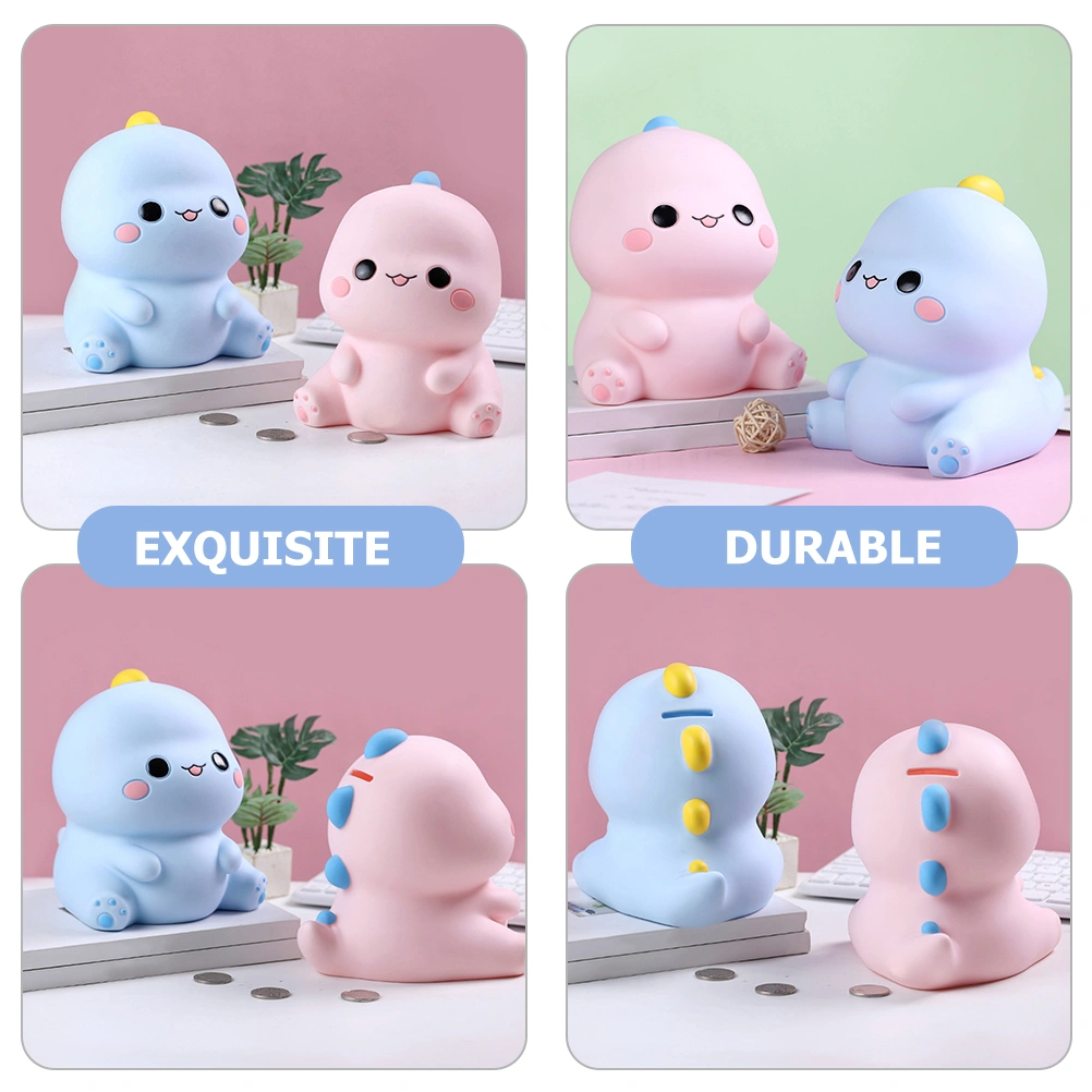 Cartoon Dinosaurs Piggy Bank Adorable Coin Container Dinosaurs Model Coin Jar