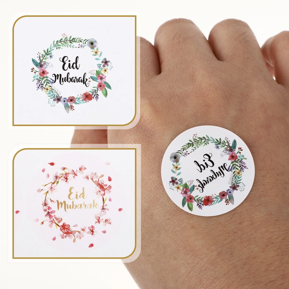 2 Sheets Ramadan Stickers Eid Mubarak Stickers Sealing Stickers Adhesive Sticker