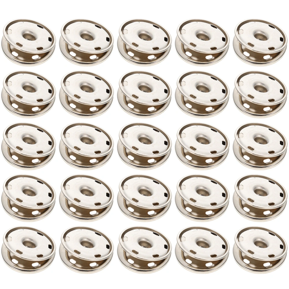 50pcs Sew-on Snap Buttons Alloy Snap Fasteners Clothes Press Studs Buttons