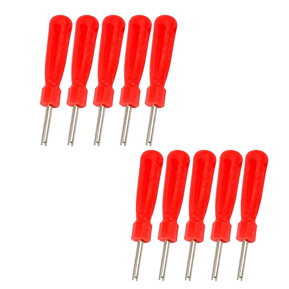 10 Pcs Plastic Handle Car Core Removal Single Head Tire Repair Tools for Bike Electrocar