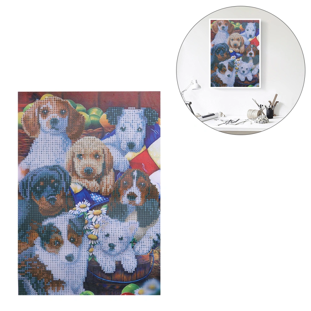 DIY 5D Beads Painting Rhinestone Pictures Mosaic Cross Stitch Home Decor (Dogs)