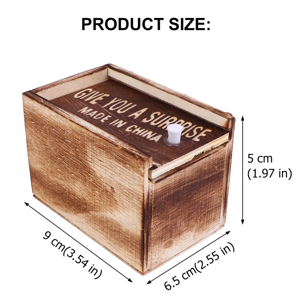 3pcs Give You a Surprise Prank Case Wooden Scary Boxes Funny Trick Toys