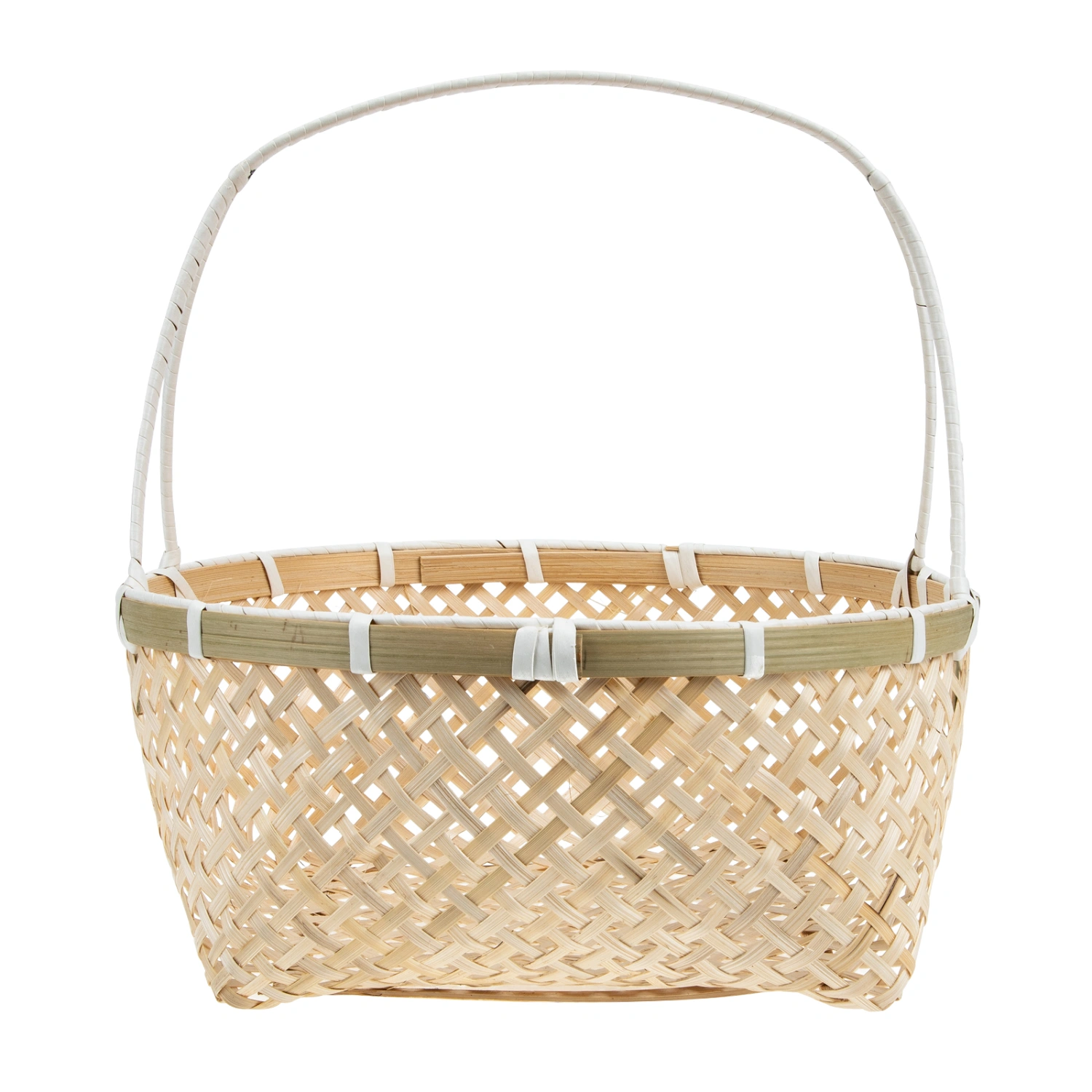 Bamboo Woven Portable Fruit Basket Outdoor Picnic Woven Basket Portable Basket