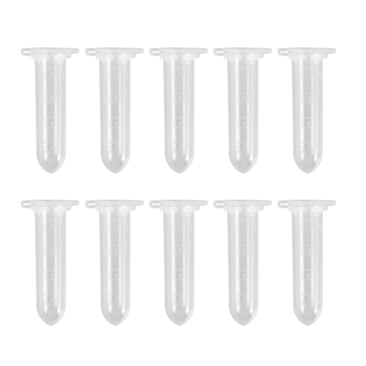 1000 Pcs Centrifuge Tube with and Scale Round Base Sample Supply Bottom 2ml Capacity Container Can (White)