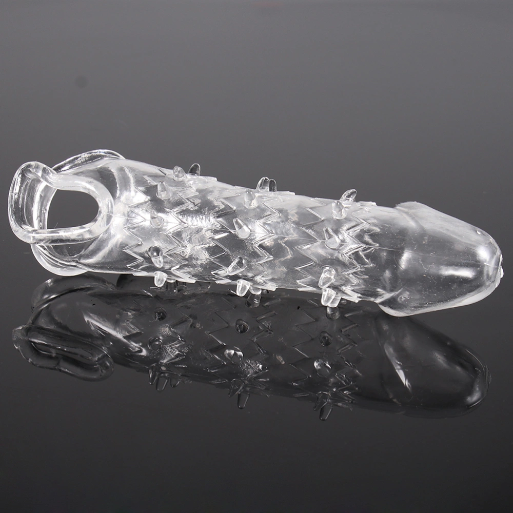 2pcs Erotic Toy Transparent Penis Sleeve Spike Cover Barbed Sex Toy Adult Sexual Supplies for Men