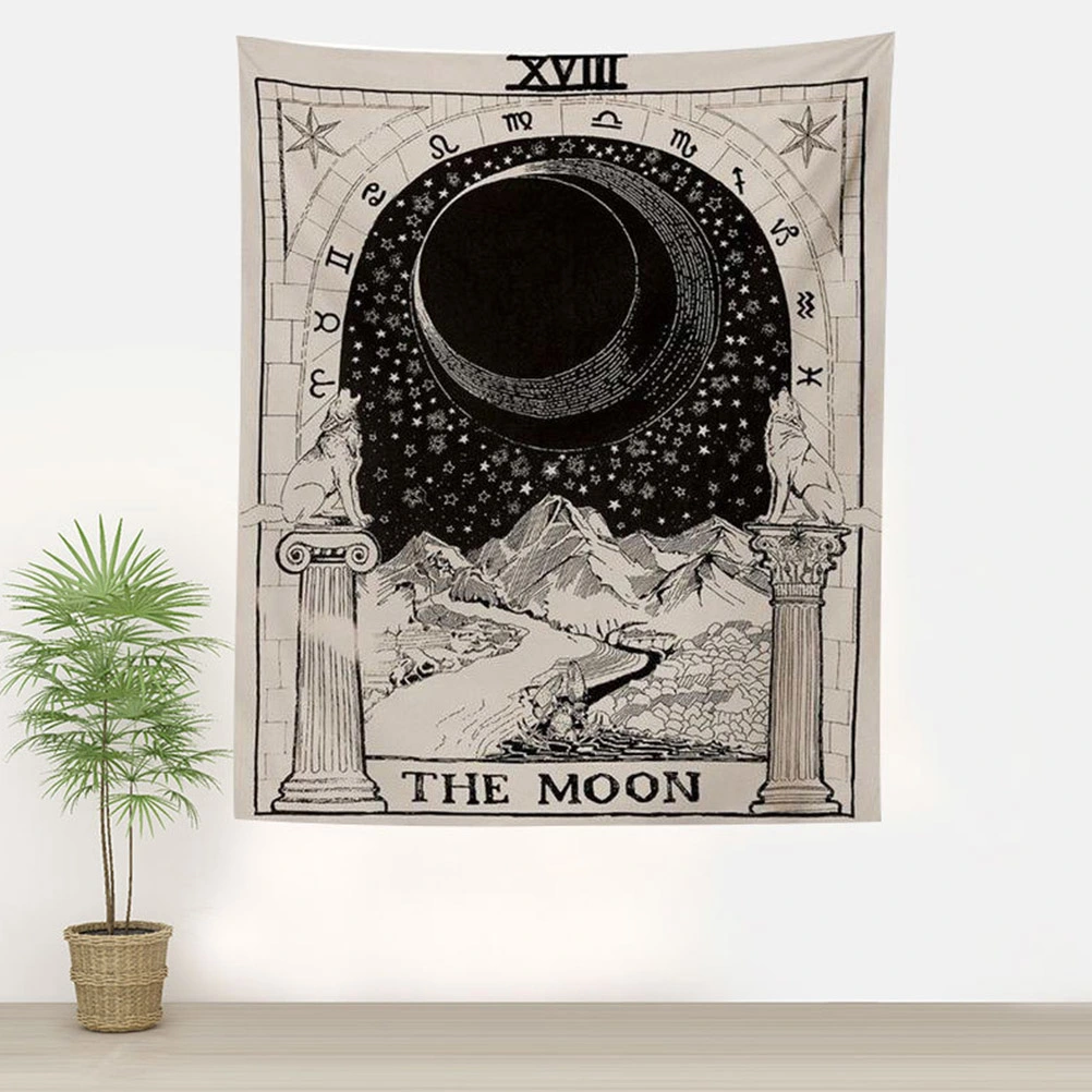 Bedroom Wall Tapestry Divination Astrology Tapestry Sun Moon Star Wall Tapestry (Style 2)