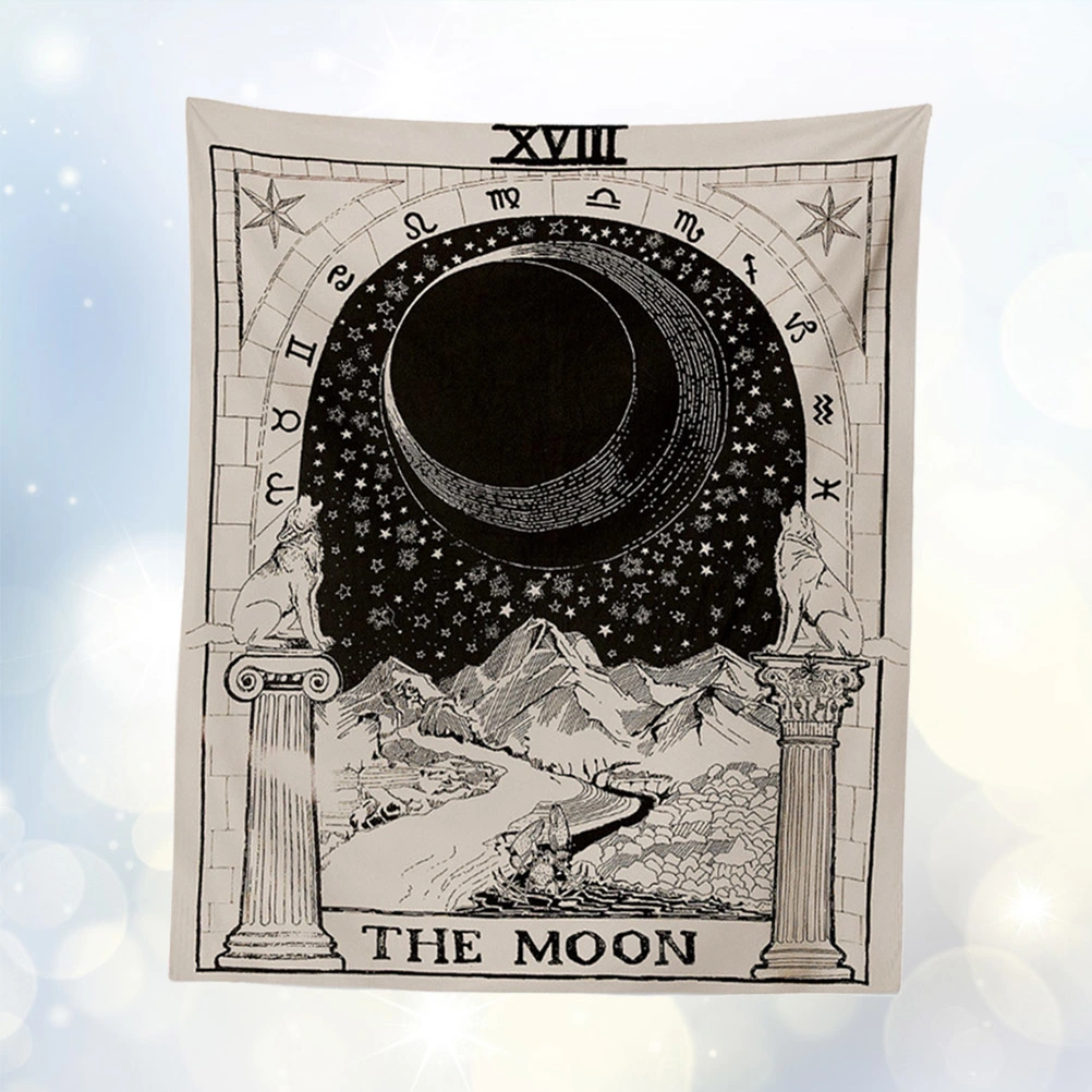 Bedroom Wall Tapestry Divination Astrology Tapestry Sun Moon Star Wall Tapestry (Style 2)