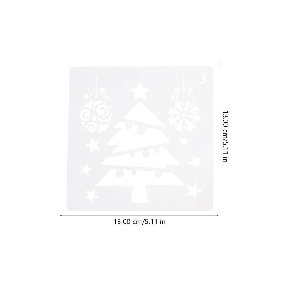 10Pcs Xmas Drawing Stencil Hollow Out Templates Drawing Templates for DIY Mixed Type