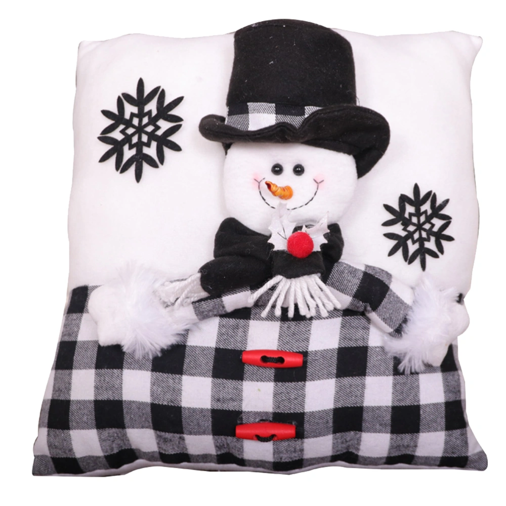 1Pc Christmas Themed Throw Pillow Cartoon Back Cushion Household Supplies