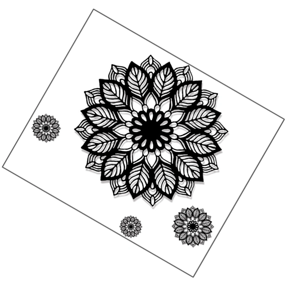 Mandala Wall Sticker Black Mandala Flower Wall Decal Yoga Room Wall Art Decor