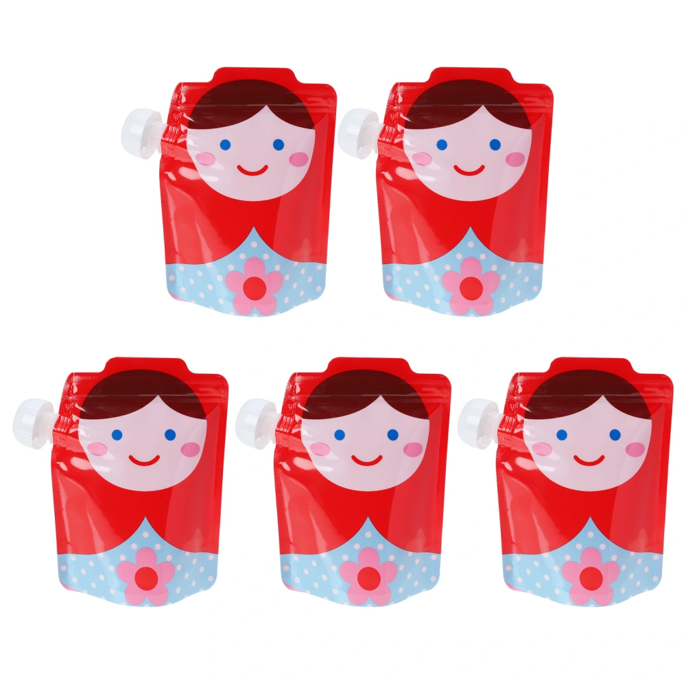 5Pcs Baby Food Pouches Squeeze Pouch Food Bags Containers for Infant Toddler