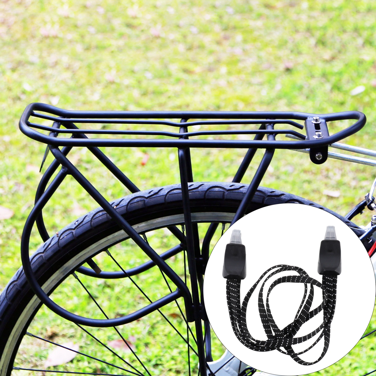 5pcs 3 in 1 Bike Luggage Straps Elastic Bike Rubber Band Ropes Binding Cords