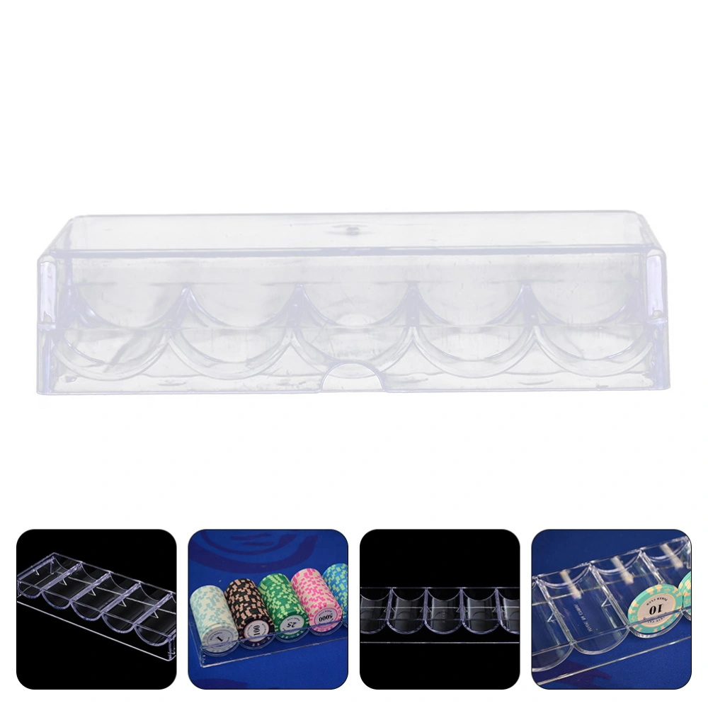 1Pc Transparent Storage Box Transparent Game Chip Container Chips Organizer