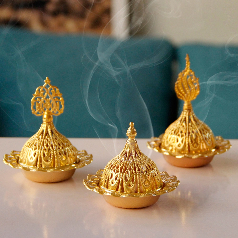 1pc Middle East Style Iron Craft Adornment Decorative Incense Base Desktop Adornment