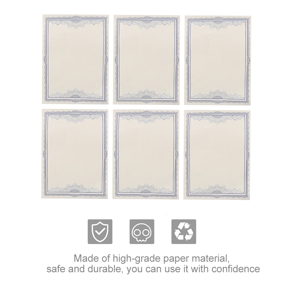 10pcs Professional Certificate Paper Useful Inner Page Paper Blank A4 Certificate Paper
