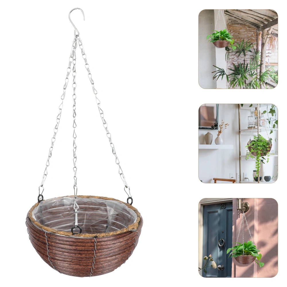 1Pc Decorative Hanging Flower Basket Dry Flower Planter Home Garden Decor