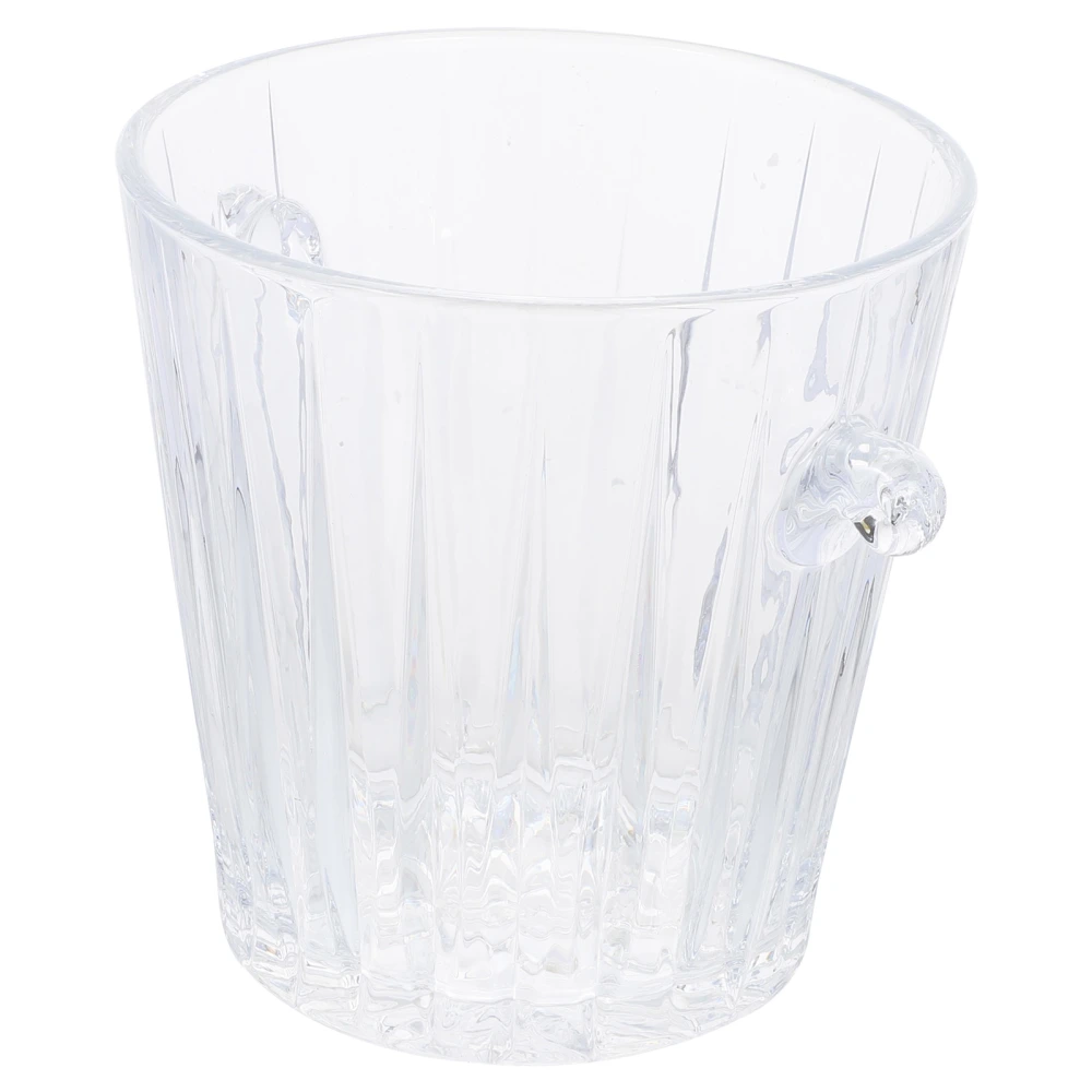 1Pc Ice Bucket Glass Ice Cooler Bar Ice Chiller Party Wine Cooler (Transparent)