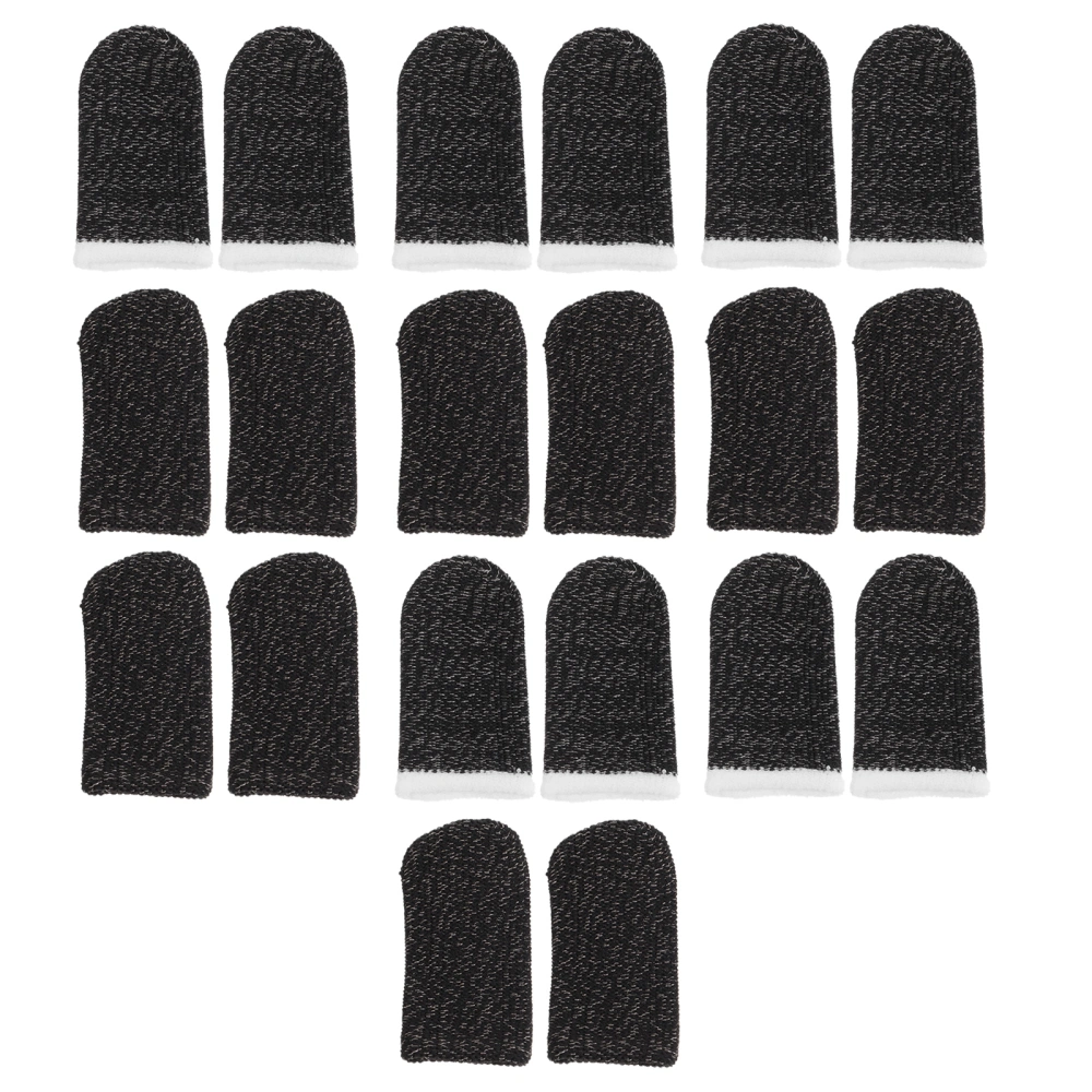 10 Pairs of Anti-slip Finger Sleeves Sweat-resistant Finger Stalls Game Supply