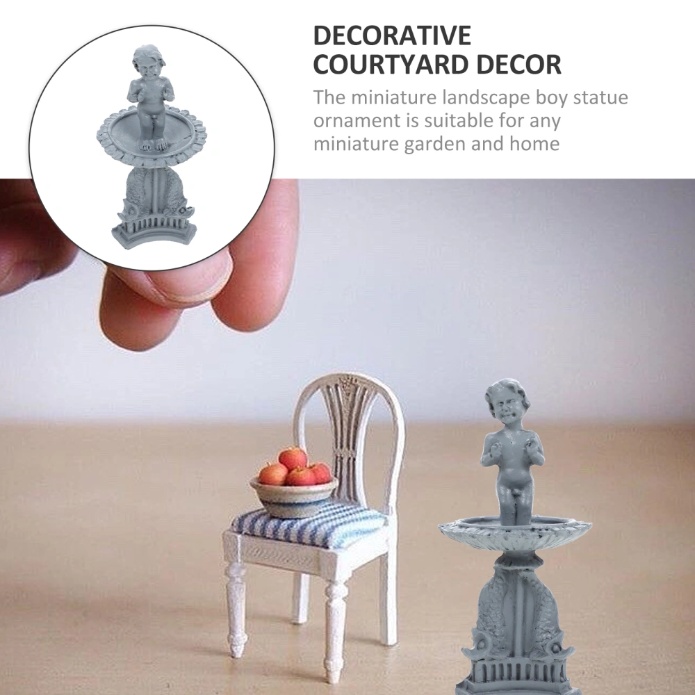 Decorative Courtyard Decor Wear-resistant Mini Statue Delicate Garden Statue Mini House Accessory