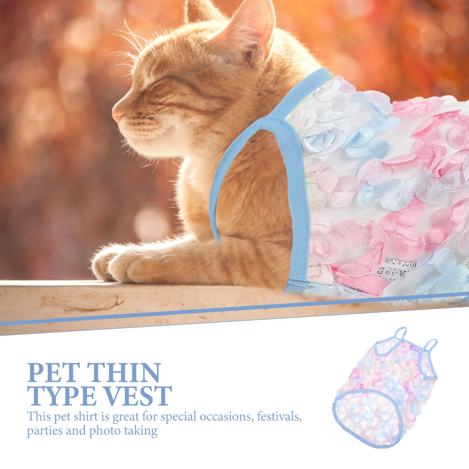 Pet Vest Decorative Pet Apparel Daily Party Pet Costume Pet Thin Type Vest