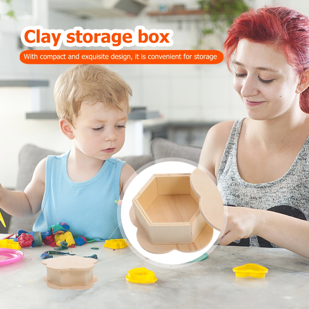 3Pcs DIY Wooden Storage Containers Handmade Foam Putty Clay Storage Boxes