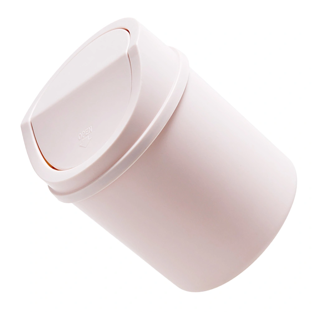 1pc Office Desktop Mini Trash Cans Garbage Bins Rubbish Containers with Cover