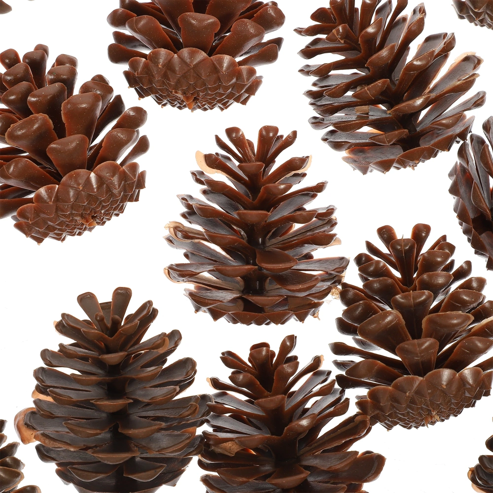 30pcs Plastic Imitation Pine Cone Christmas Fall Pine Cone Decoration Props