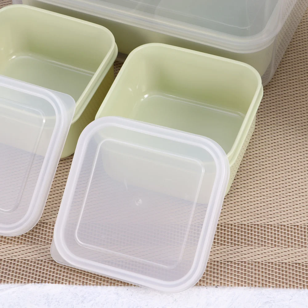 6pcs Food Storage Containers with Lids Leak Proof Easy Snap Lock and BPA Free Plastic Container Lunch Box Set for Kitchen Use(Green)